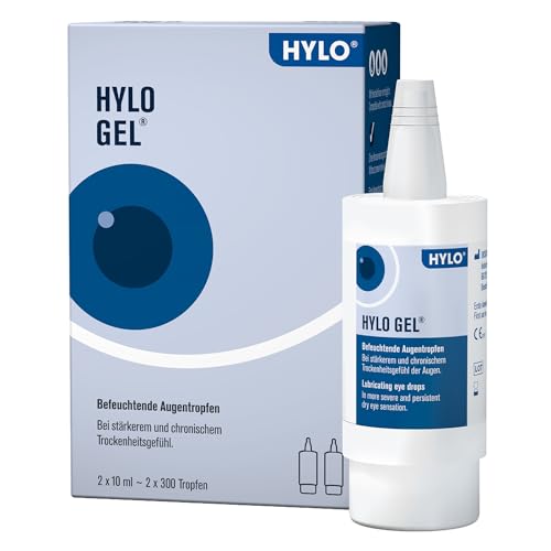 HYLO GEL Augentropfen bei trockenen Augen langanhaltend mit Hyaluronsäure Doppelpackung 2x10 ml