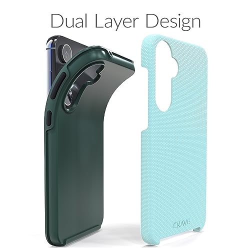 Image of Crave for Samsung Galaxy S23 FE Case, Shockproof Protection Dual Layer Case for Samsung Galaxy S23 FE (6.4 inch) - Aqua