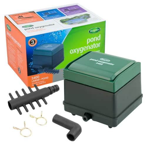 Blagdon Pond Oxygenator 2400, 10 Outlet Air Pump for Ponds Up to 15,000 Litres (Koi Ponds Up to 7,500 Litres), Suitable for Aeration and Oxygenation in Hydroponic and Aquaponic Systems,Green - Image 2