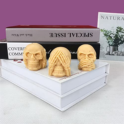 Candle Making Molds, Resin Molds Silicone 3D Skull Candle Molds Set Soap Molds For Halloween Party For Diy Candle Making Chocolate Soap Candy Handmade Art Crafts (Size : Ghost3) #TOP4