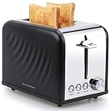 Toaster 2 Slice, Vestaware Extra Wide Slot Toaster - Bagel/Defrost/Cancel Function, 6 Bread Shade Stainless Steel Kitchen Toaster with Removable Crumb Tray for Bread Waffles