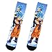 Bioworld Dragon Ball Z Goku And Vegeta Super Saiyan God SSGSS Sublimated Men's Crew Socks 1 Pair