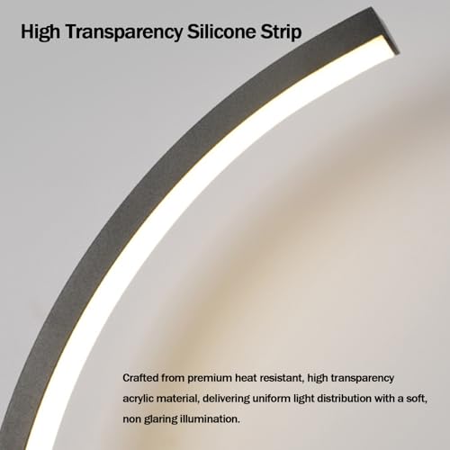 Luz de pared LED regulable de 60cm con diseño curvado moderno y control remoto 4