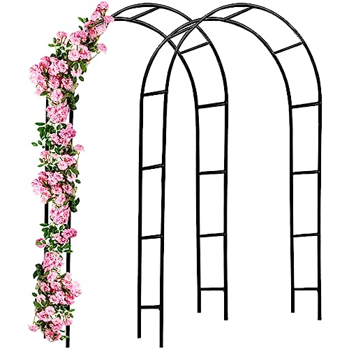 Gardebruk 2X Arco Decorativo para Rosas Plantas Trepadoras 240x140cm Enrejado de Metal Jardín...