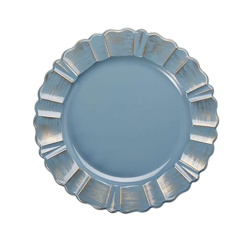 Set de 12 Platos Cargadores Redondos Plástico 13 in miniatura 7