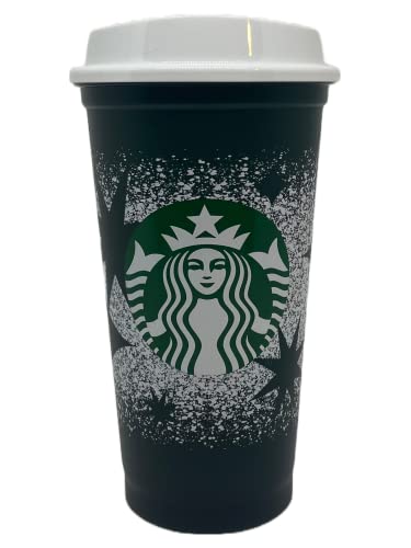 STARBUCKS Festive Christmas Tasse de voyage réutilisable à changement de couleur Vert et rouge Taille L 473 ml