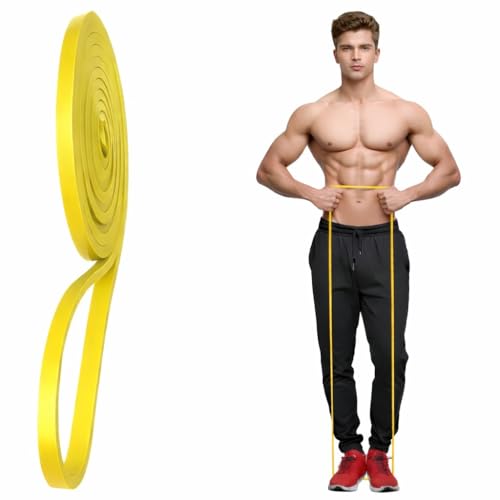 Image of Resistance Band for Workout | Resistance Band Set | Exercise Band & Stretching Bands for Exercise for Home Workouts | Gym Equipment for Home Workout | Ideal for Men & Women (Yellow 3-7 kg)