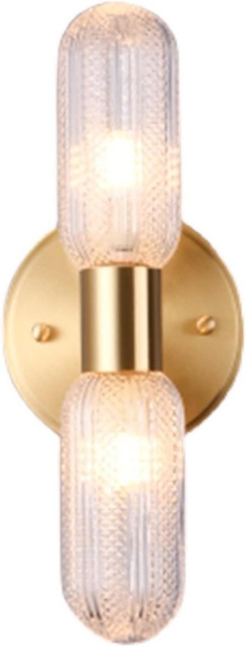 CWCQGH Wall Lights Lamps Copper Creative Living Room Lamp Bedroom Background Nordic Modern Minimalist Bedside Light Sconce
