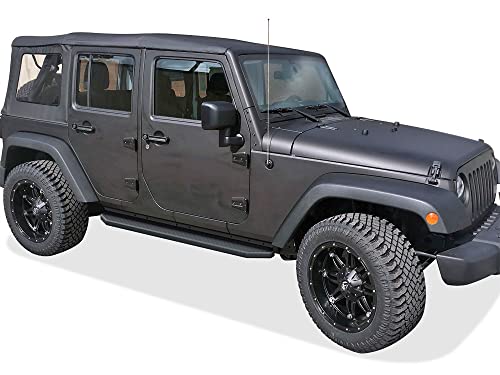 Estribos planos negros APS 6 pulgadas para Jeep Wrangler JK miniatura 6