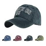 US Route 66 Vintage 100 Percent Cotton Cap Hat-Breathable Ball Cap Baseball Cap Adjustable Size for
