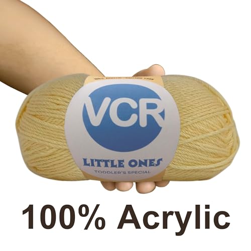 Image of VCR Pastel Skin Yarn, 100 Grams Hank, 190 Meters Length, Acrylic Ball for Crochet and Knitting, Soft Crosia Threads, Pack of 1 Yarn, Suitable for DIY Crafts