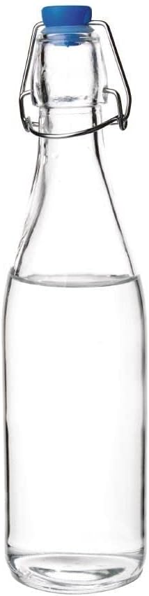 6X Olympia Glass Water Bottle 0.5Ltr 273X65mm Top Stopper Soft Drink