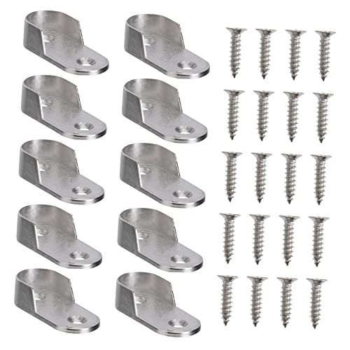 PRETYZOOM 20pcs Wardrobe Holder Bracket Closet Rod Support Fixed Pipe Support for Installation and Stable Design for Home Organization