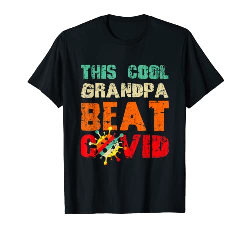 Herren Dieser coole Opa Beat COVID Survivor Opa lustiger Spruch T-Shirt