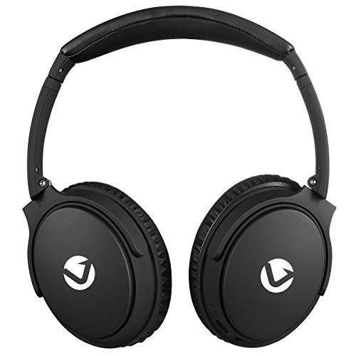 Volkano Active Noise Canceling Wireless Over Bluetooth Headphones, 25 dB Noise Reduction, 8 Hour Playtime AudÃ­fonos InalÃ¡mbricosa Twist and Fold Headset, Hands-Free Calling [Black] - Sonus Series
