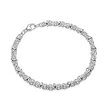 Längenverstellbares 5mm Königskettenarmband in einem außergewöhnlichen Gliederdesign.