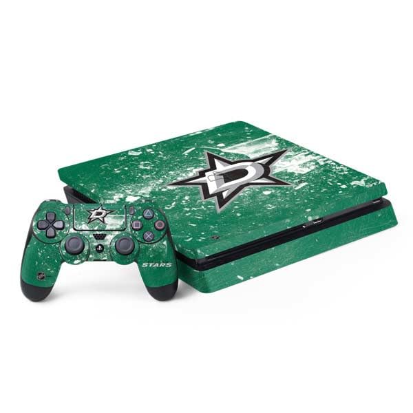 Skinit Decal Gaming Skin Compatible with PS4 Slim Bundle - Officially Licensed NHL Dallas Stars Frozen Design