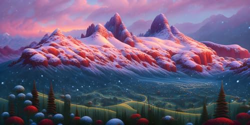 Toile murale California Snow Meechi 50x70cm art abstrait