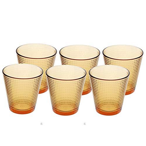 Jogo de Copos Baixos em Vidro, Generation, A8,7cm, 6 Peças, 250ml, Cor Âmbar, Pasabahçe