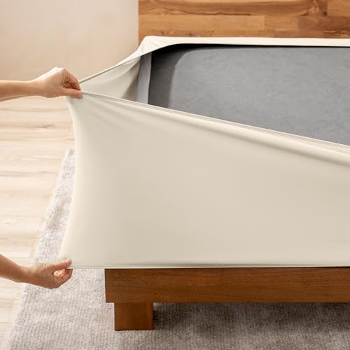 Bare Home King Size Box Spring Cover Wrap Around (King Sand)
