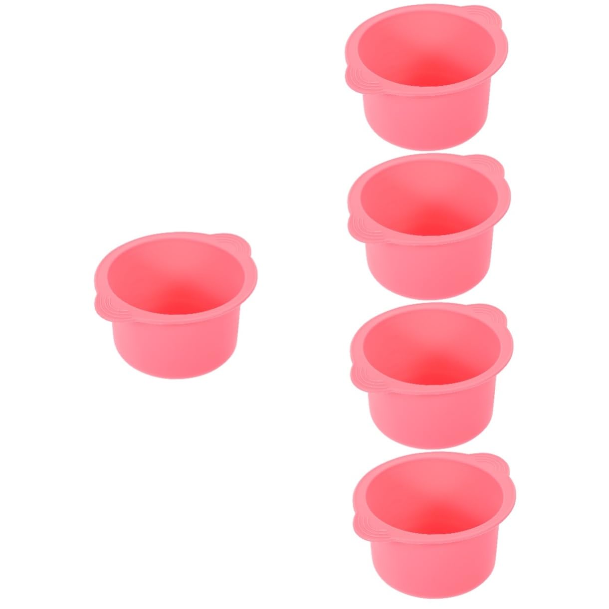 WOONEKY 5 Pezzi Di Strumento Per Sciogliere La Cera in Silicone Ciotola Da 400 Ml Scaldacera Per Depilazione Rivestimento Di Ricambio Facile Da Usare