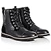 Metrocharm MC313 Men's Lace Up Cap Toe Formal Dress Casual Fashion Oxford Boot (10, Black)