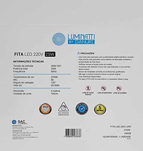 LUMINATTI BY DANURI FITA LED 25W 2700K 220V 5M - IP65, 2700