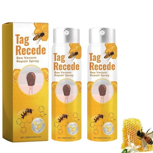 Bee Venom Skin Tag Removal Spray, Tag Recede Bee Venom Treatment Spray, Bee Venom Wart and Tags Removal Treatment Spray, Suitable for All Skin Types(2pcs)