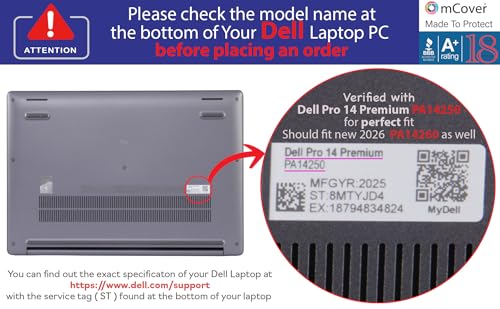 Coque Dell Pro 14 PC Portable Windows PA14250 PA14260 mCover