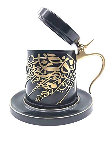 Qihong Incense Burner(Black)ï¼ŒClassic Arabic Style Incense Burner, Bakhoor Burner, Oud Burner,Bakhoor mabkhara