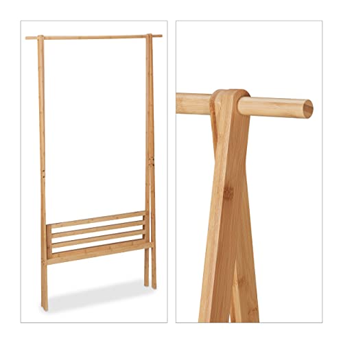 Portant vêtements pliable en bambou pour optimiser les petits espaces