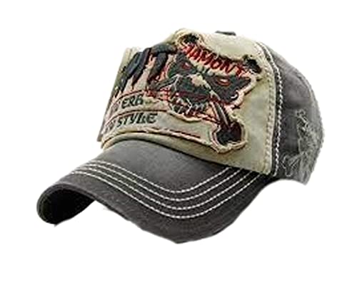 Image of Adjustable Soft Cotton Denim Cap for Men Women Baseball Vintage Washed Distressed Hats Adjustable Stylish Cap Regular Fitted