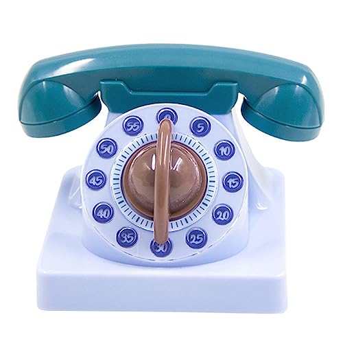 Ranvi Cute Telephone Mechanical Timer Kids Time Manager for Cooking Home, Classroom, Study, Daily (Blue)
