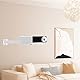 Universal Projektor-Halterung für die Decke/Wand, Höhenverstellbare Universalhalterung mit versteckter Kabelführung, ohne Bohren, Tragkraft bis zu 10 kg – Ideal für Heimkino und Büro (Weiß)