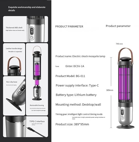 Image of Mosquito Killer Lamp Electric Mosquito Killer Lamp Mosquito Zapper, Fly Insect Killer Machine, Sensor Automatic ON - Off, Insect Bug Zapper,Fly Catcher and Trap Killer LED Lamp for Easy use Home MY02