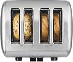 Grille-pain KitchenAid 4 tranches avec levier de levée manuel, acier inoxydable brossé, KMT4115SX