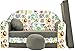 Pro Cosmo, A5, Divano Letto con Pouf/poggiapiedi/Cuscino, in Tessuto, Multicolore, 168 x 98 x 60 cm, per Bambini
