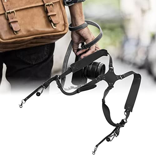 Alça De Ombro Dupla Ajustável Para Câmera De Couro Para Fotografia Ao Ar Livre - Liberação Rápida, C