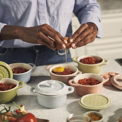 STAUB-Stoneware-Ceramic-6-pc-Mini-Round-Cocotte-Set-Macaron-Pastel-Colors