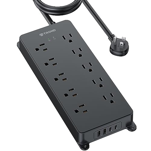 Image of TROND Surge Protector Power Strip 10ft, 4000J, ETL Listed