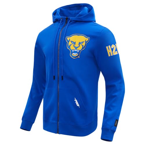 Image of Pro Standard Mens College Classic Chenille Cotton Double Knit Full Zip Hoodie