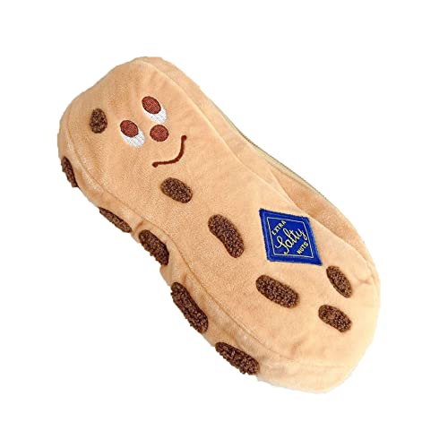 Image of HSYHERE Creative Cute Novelty Funny Face Simulation Food Fruit Chicken Leg Yellow Banana Character Soft Stuffed Surface Clothes Zipper Pencil Box Pencil Case Pencil Holder Pouch Pen Bag -Peanut