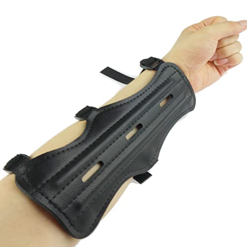 Miokun 2 Pack Adjustable Bow Armguard Archery Arm Guards Leather Forearm Protector (2) #TOP4