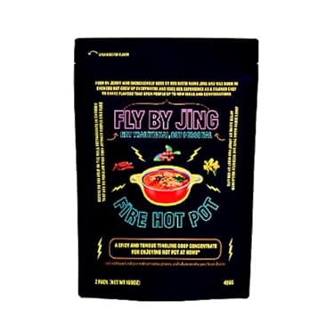 AMAZON - FLYBYJING Fire Hot Pot Soup Base, Spicy Sichuan Hot Pot at Home, Packed with Umami Flavor, No MSG, Vegan and Sugar Free, Perfect and Unique Dinner Party or Family Meal (Pack of 2)