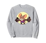 Cute Cartoon Lifting Weights Mouse Gym