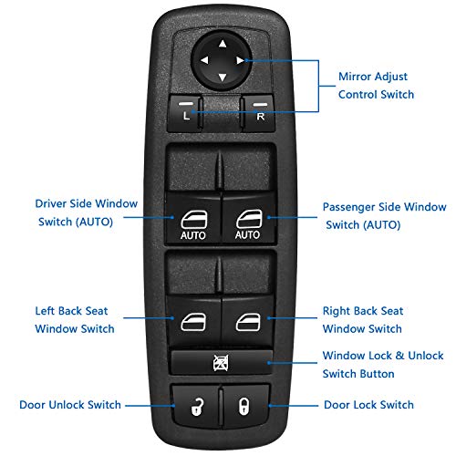 image for Partschoice Master Power Window Switch Front Left Driver Side 9+3 Pron