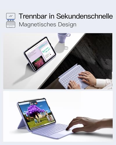 Inateck Hülle mit Tastatur für iPad 11(A16)/10. Gen, Ultraleicht 450g – Ansicht 5