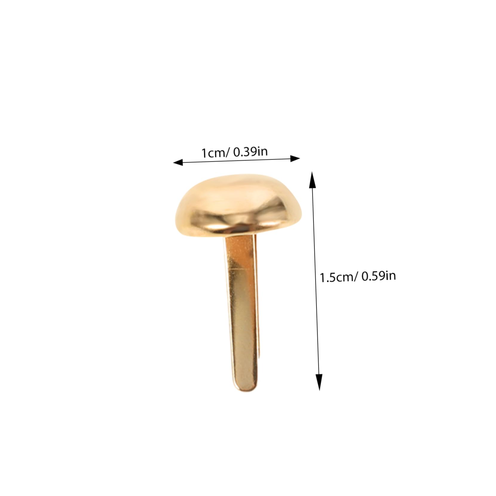 ERINGOGO 100pcs Round Head Mushroom Nail Paper Fasteners for Craft Decorative Brads