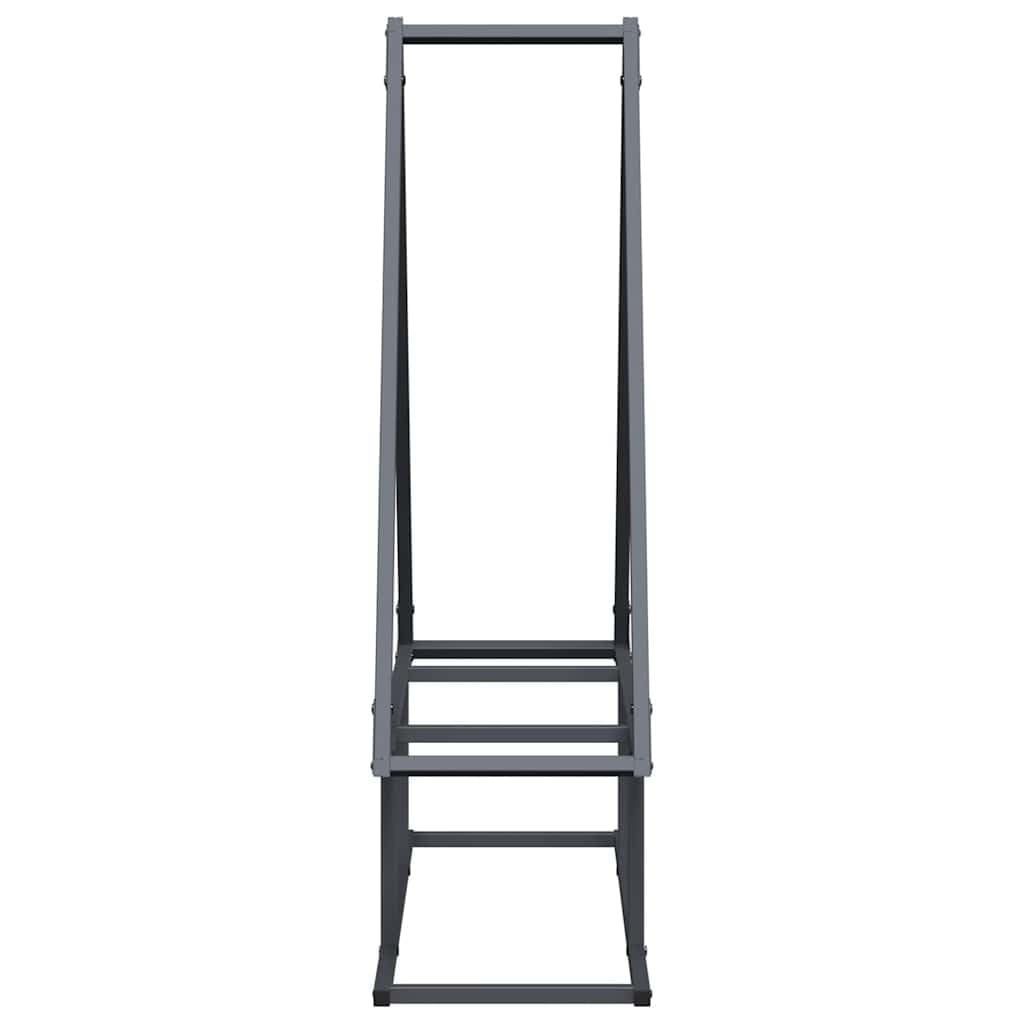Gecheer Rastrelliera per Legna da Ardere Antracite 80x25x90 cm,Portalegna,Porta Legna,Legnaia da Esterno,Scaffale Portalegna,Scaffale per Legna da ardere,Portalegna da Interno,P864317