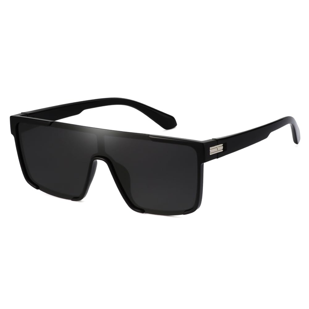 Sponsored Ad - One Piece Sunglasses For Women Men Rimless Oversized TR Frame Polarized Lens For Vacation